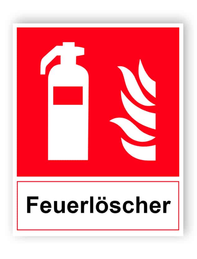 Feuerlöscher Schild