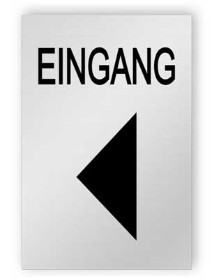 Eingang link-Symbol-Schild