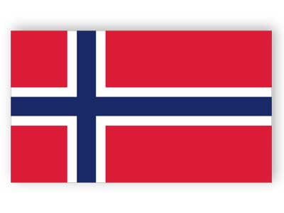 Norwegische Flagge - Aufkleber
