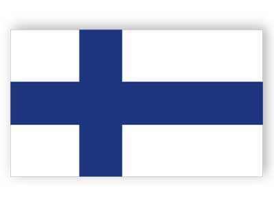 Finnische Flagge - Aufkleber