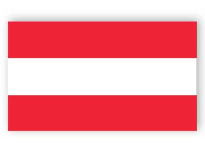 Österreichische Flagge - Aufkleber