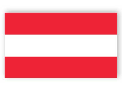 Österreichische Flagge - Aufkleber
