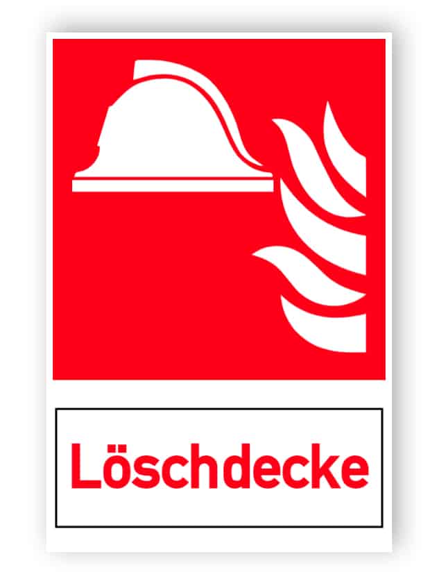 Kombi-Schild Löschdecke