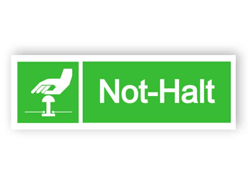 Not-Halt-Schild