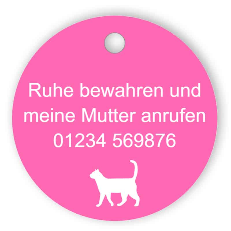 Ruhe bewahren und meine Mutter anrufen - Haustier-Schild