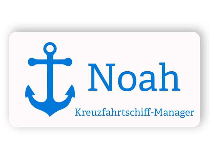 Namensschild mit Anker