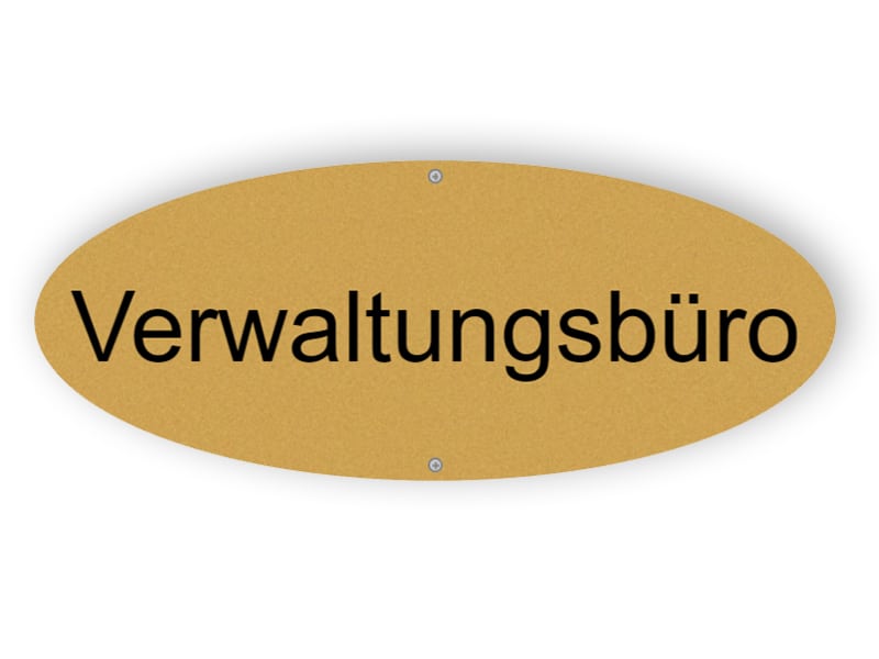 Mattgold Verwaltungsbüro Schild