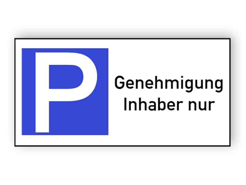 Parken - Inhaber nur