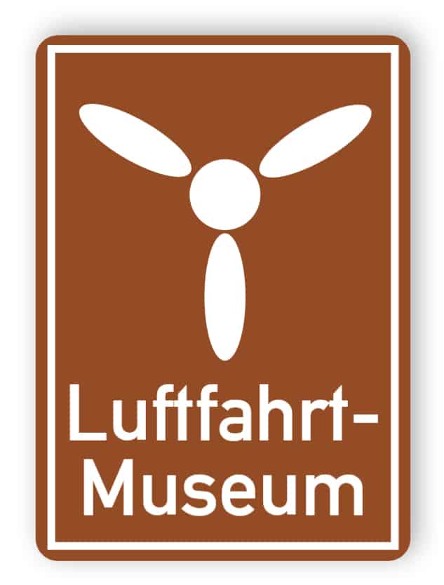 Schild des Luftfahrtmuseums