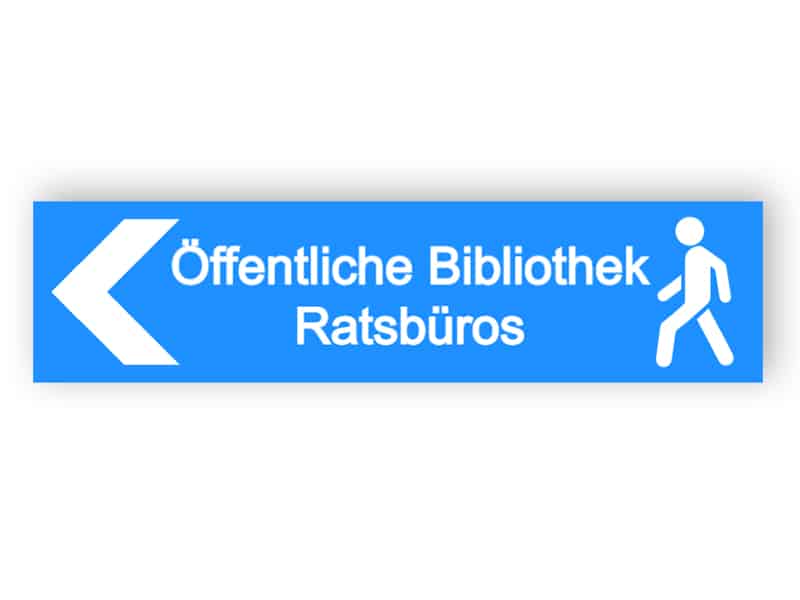 Öffentliche Bibliothek Schild