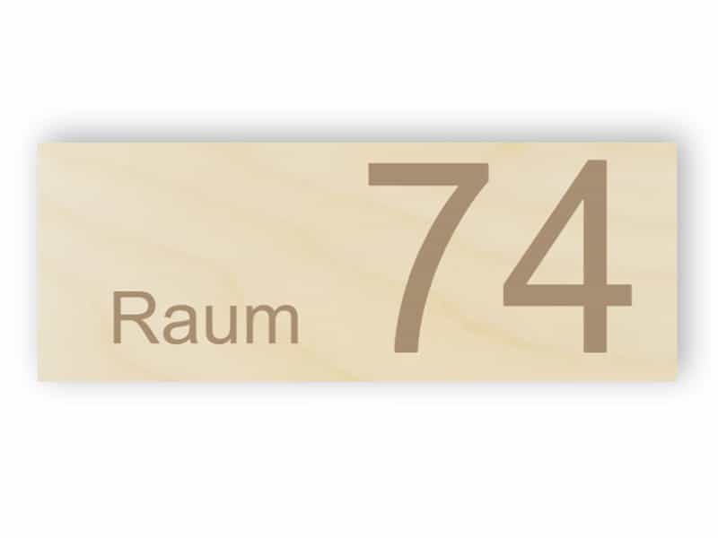 Nummer des Holzraumes - rechteckig