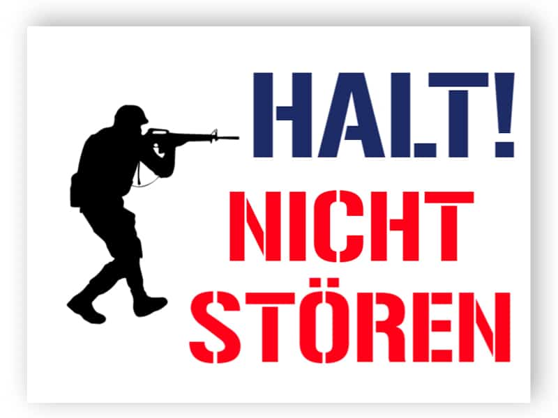 Halt - nicht stören Schild