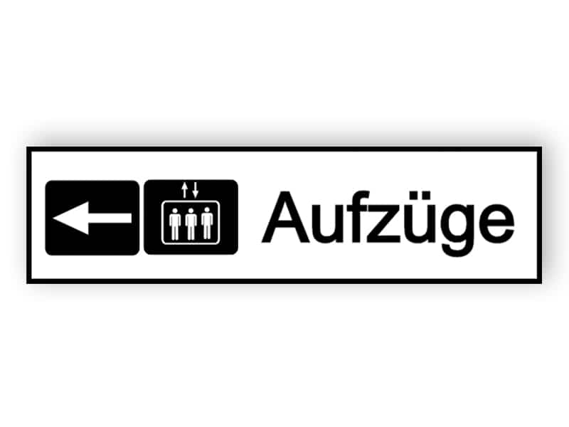 Aufzüge Schild