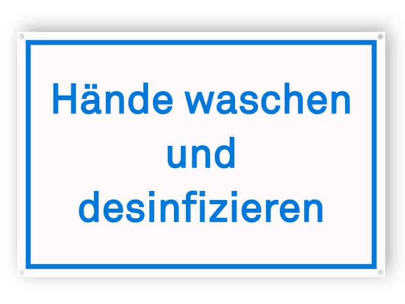 Hände waschen und desinfizieren