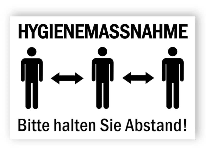 Hygienemassnahme Schild