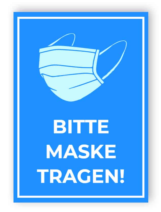 Bitte maske tragen