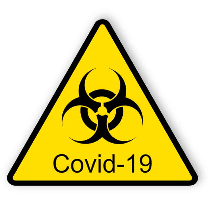 Covid-19 - Aufkleber