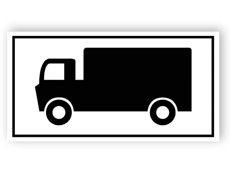 Parkplatz für Lastkraftwagen Schild