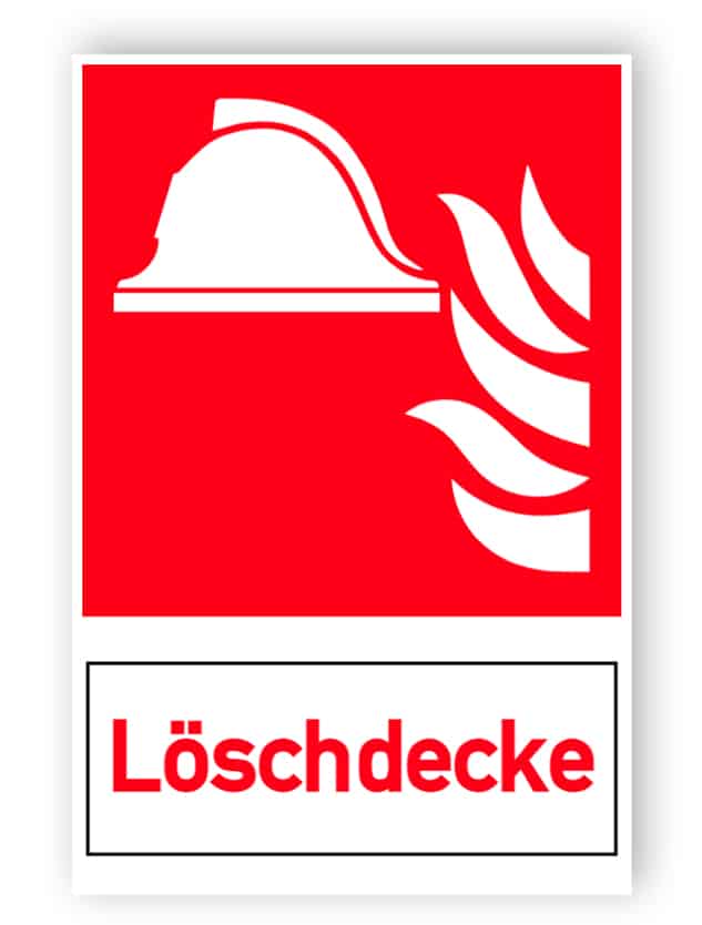 Kombi-Schild Löschdecke - Aluminiumverbundschilder