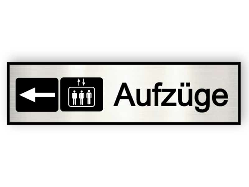 Aufzüge Schild - Aluminiumschilder