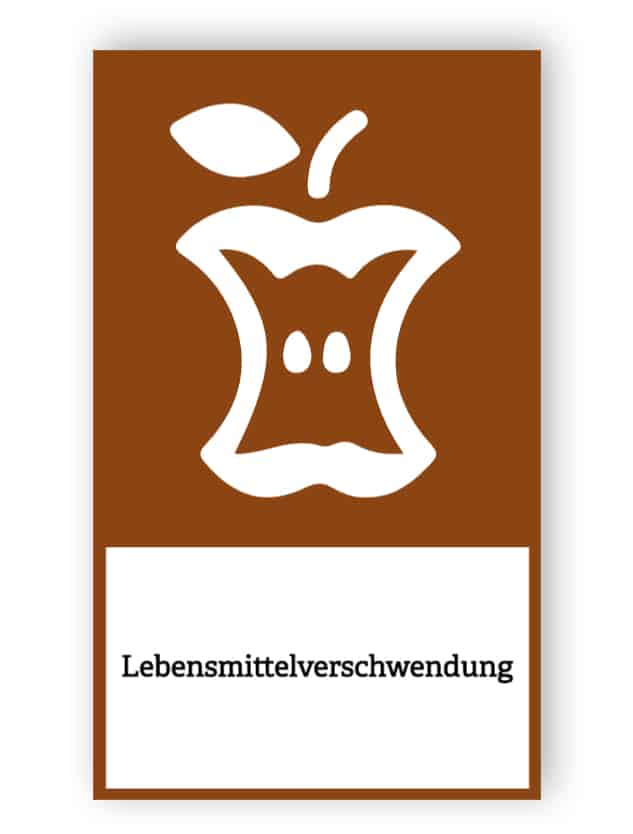 Brown Lebensmittelabfälle Aufkleber