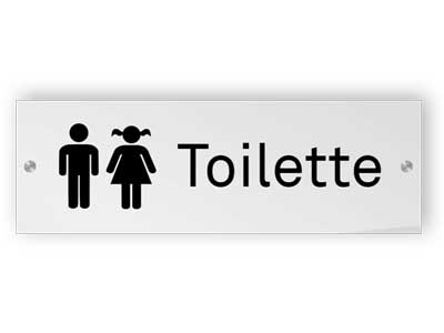 Toilette - Plexiglasschilder