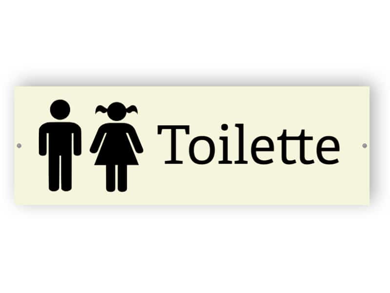 Toilette - Aluminiumverbundschilder