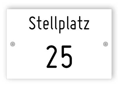 Stellplatz - Weiß