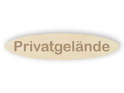Privatgelände - Holzschilder