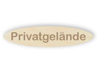 Privatgelände - Holzschilder