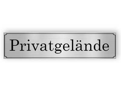 Privatgelände - Aluminiumschilder