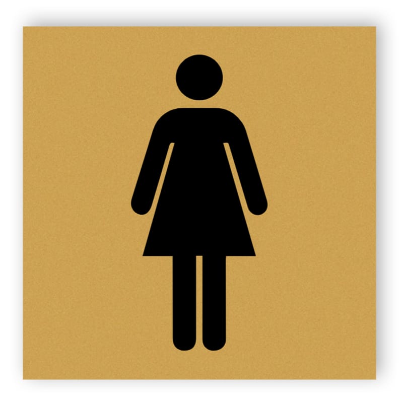 Gold Toilette Schild - Frauen