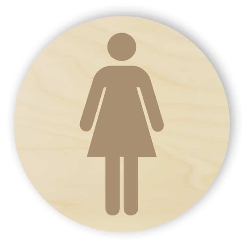 Holz-WC Schild - Frauen
