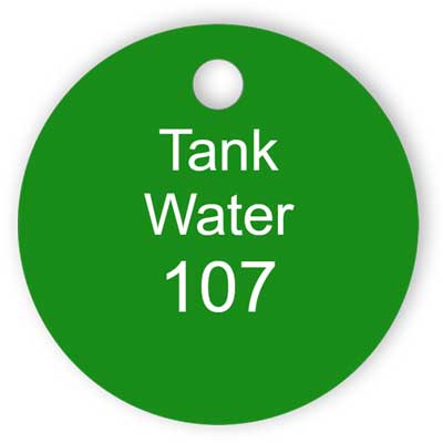 Tank Wasser-Tag - grün Runde