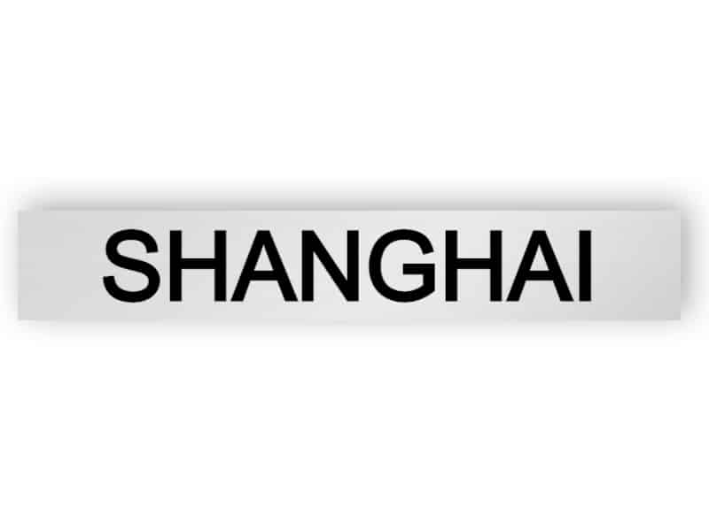 Shanghai - Silber Schild