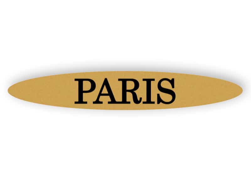 Paris - Gold Schild