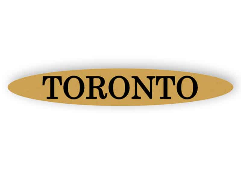 Toronto - gold Schild