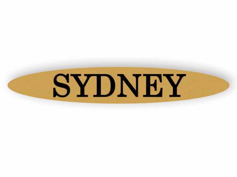 Sydney - Gold Schild