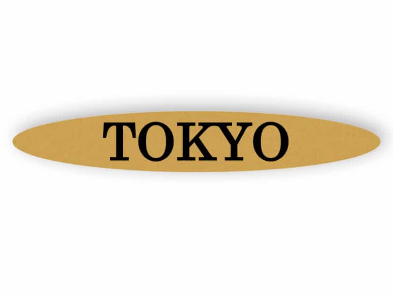 Tokio - gold Schild