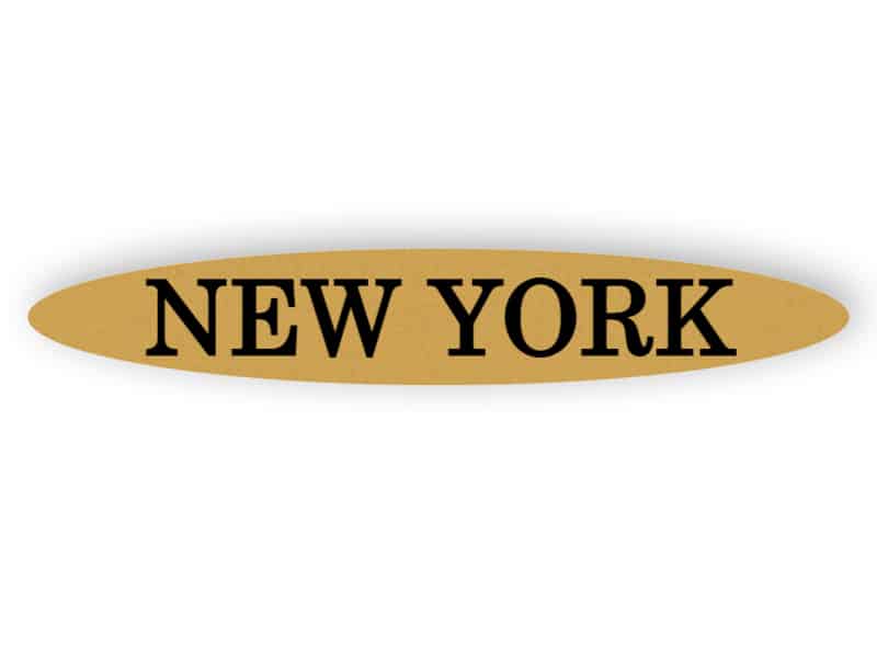 New York - Gold Schild