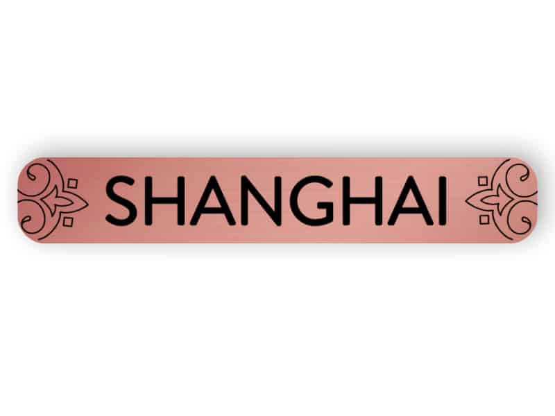 Shanghai - Roségold Schild