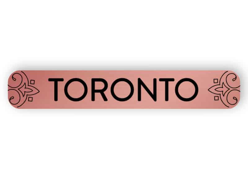 Toronto - Roségold Schild