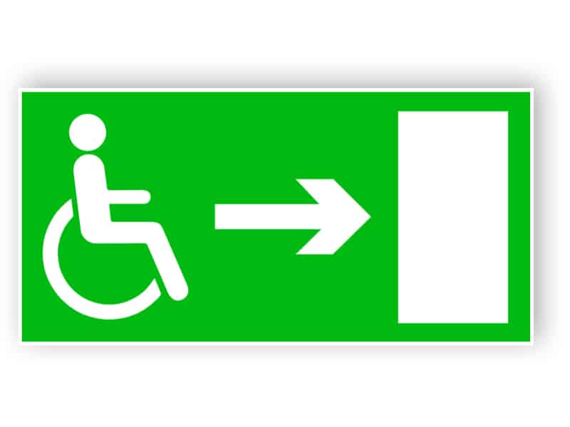 Rettungsweg für Behinderte (rechts)