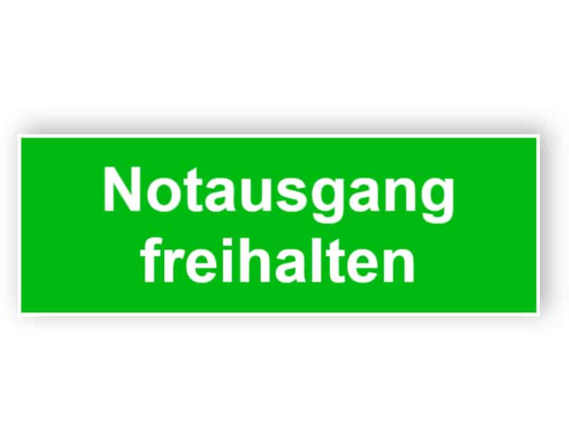 Notausgang freihalten