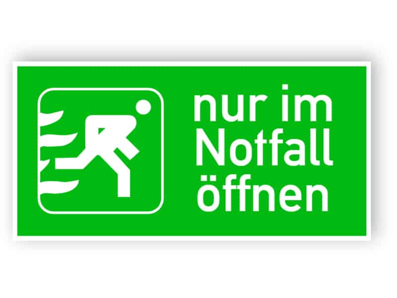 nur im Notfall öffnen