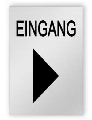 Eingang rechts-Symbol-Schild