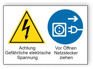 Achtung Gefährliche elektrische Spannung