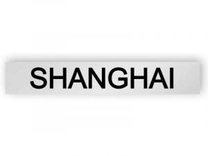 Shanghai - Silber Schild