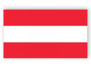 Österreichische Flagge - Aufkleber