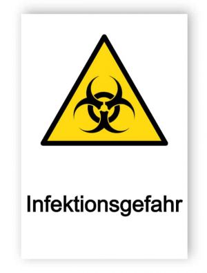 Infektionsgefahr - Aufkleber